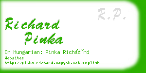 richard pinka business card